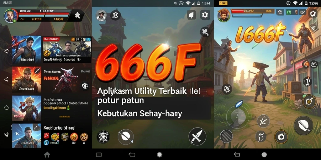 Tampilan antarmuka aplikasi 666F yang praktis dan sederhana.