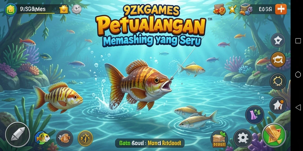 Tangkapan ikan yang menakjubkan dalam gameplay 9ZKGAMES.
