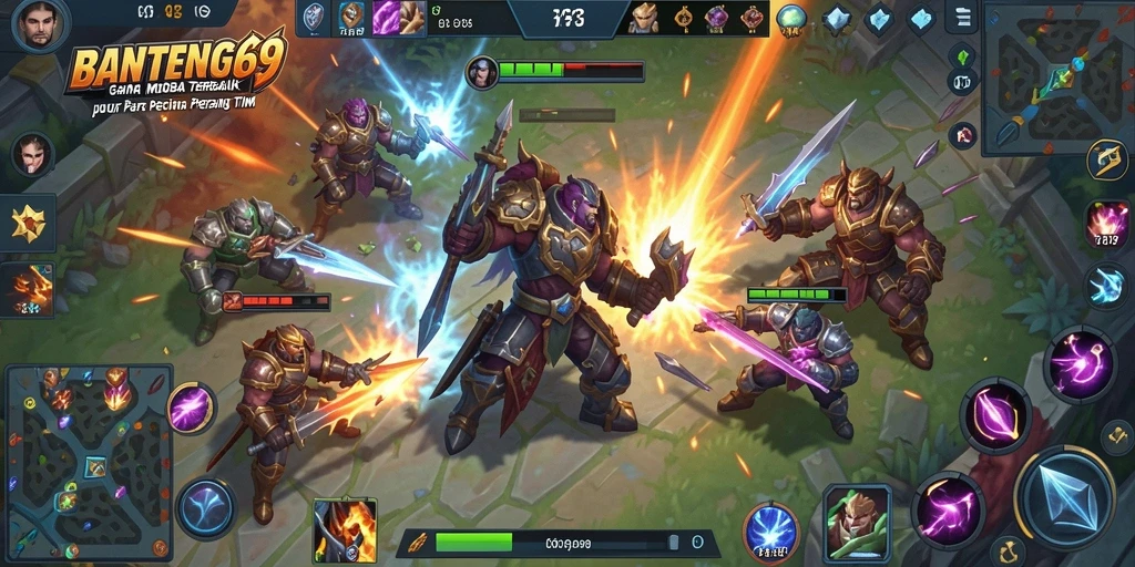 Tampilan gameplay BANTENG69 yang intens dan menegangkan saat pertempuran.