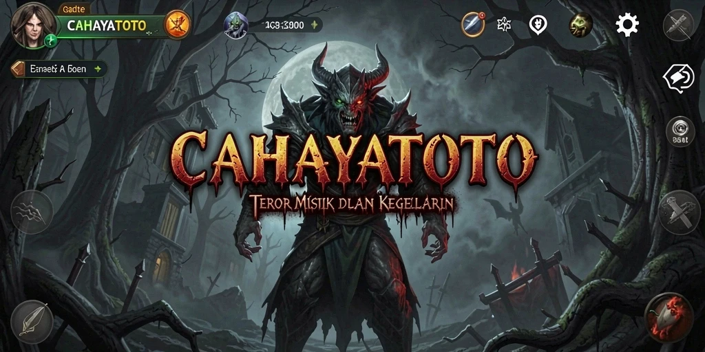 Screenshot gameplay menegangkan dari CAHAYATOTO dengan suasana Horror.