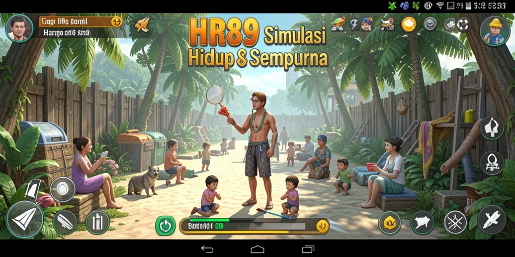 Tampilan gameplay menarik HR89 dalam simulasi kehidupan.