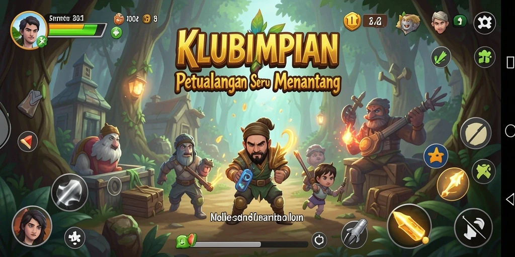 Tampilan gameplay yang dinamis dan seru di KLUBIMPIAN.