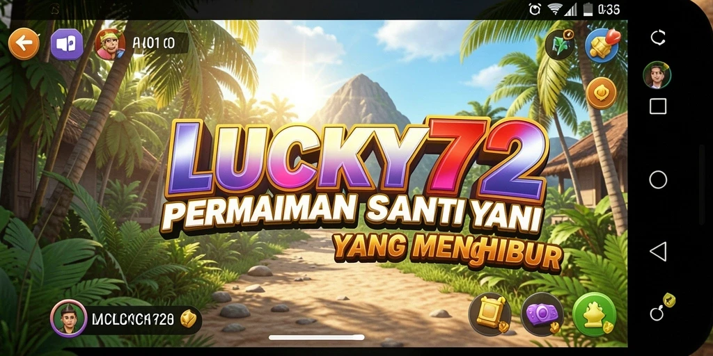 Tampilan gameplay <strong>LUCKY72</strong> yang ceria dan menghibur.