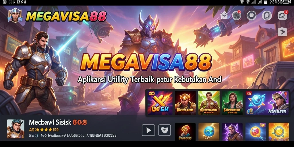 Tampilan utama MEGAVISA88 yang menampilkan berbagai fitur Utility.