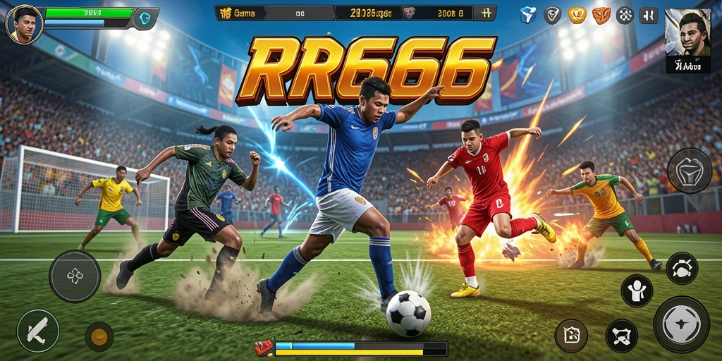 Tampilan gameplay seru dari RR666 yang menunjukkan aksi olahraga nyata.