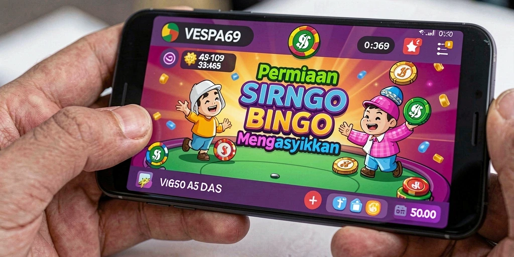 Tampilan gameplay seru dalam VESPA69 dengan interaksi Bingo.