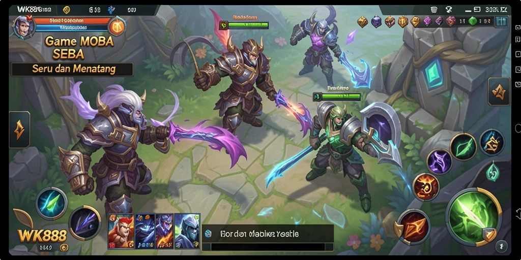 Gameplay seru dan menarik di WK888, menunjukkan pertempuran tim yang intens.